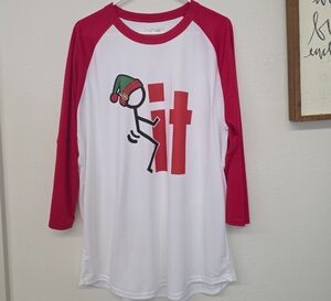 21 Threads Men's Elf "F" It or Screw It Baseball Type Shirt